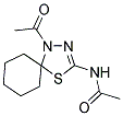 N-(1-Acetyl-4-thia-1,2-diazaspiro[4.5]dec-2-en-3-yl)acetamide 结构式