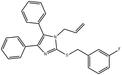 1-ALLYL-2-[(3-FLUOROBENZYL)SULFANYL]-4,5-DIPHENYL-1H-IMIDAZOLE 结构式