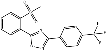 5-[2-(METHYLSULFONYL)PHENYL]-3-[4-(TRIFLUOROMETHYL)PHENYL]-1,2,4-OXADIAZOLE 结构式