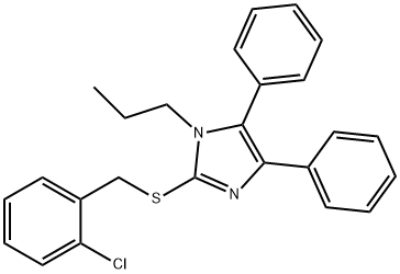 2-CHLOROBENZYL 4,5-DIPHENYL-1-PROPYL-1H-IMIDAZOL-2-YL SULFIDE 结构式