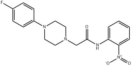 2-[4-(4-FLUOROPHENYL)PIPERAZINO]-N-(2-NITROPHENYL)ACETAMIDE 结构式