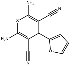 2,6-二氨基-4-(2-呋喃)-4H-硫代吡喃-3,5-二甲腈 结构式