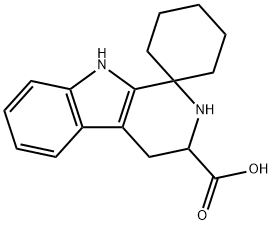 2',3',4',9'-四氢螺[环己烷-1,1'-吡啶并[3,4-B]吲哚]-3'-羧酸 结构式