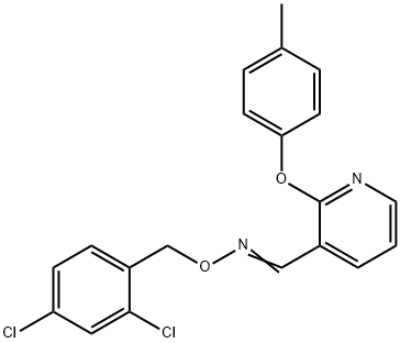 2-(4-METHYLPHENOXY)NICOTINALDEHYDE O-(2,4-DICHLOROBENZYL)OXIME 结构式