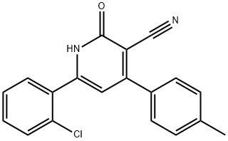 6-(2-CHLOROPHENYL)-2-HYDROXY-4-(4-METHYLPHENYL)NICOTINONITRILE 结构式