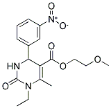 1-Ethyl-6-methyl-4-(3-nitro-phenyl)-2-oxo-1,2,3,4-tetrahydro-pyrimidine-5-carboxylic acid 2-methoxy-ethyl ester 结构式