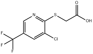 2-((3-氯-5-(三氟甲基)吡啶-2-基)硫代)乙酸 结构式