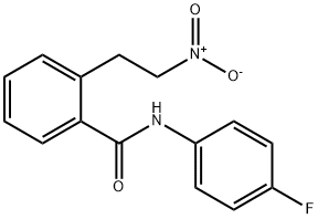 N-(4-FLUOROPHENYL)-2-(2-NITROETHYL)BENZENECARBOXAMIDE 结构式