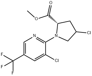 METHYL 4-CHLORO-1-[3-CHLORO-5-(TRIFLUOROMETHYL)-2-PYRIDINYL]-2-PYRROLIDINECARBOXYLATE 结构式