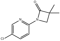 1-(5-CHLORO-2-PYRIDINYL)-3,3-DIMETHYL-2-AZETANONE 结构式