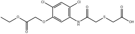 2-((2-[2,4-DICHLORO-5-(2-ETHOXY-2-OXOETHOXY)ANILINO]-2-OXOETHYL)SULFANYL)ACETIC ACID 结构式