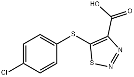 5-((4-氯苯基)硫代)-1,2,3-噻二唑-4-羧酸 结构式