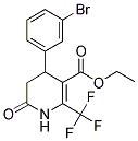 ETHYL 4-(3-BROMOPHENYL)-6-OXO-2-(TRIFLUOROMETHYL)-1,4,5,6-TETRAHYDRO-3-PYRIDINECARBOXYLATE 结构式