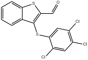 3-[(2,4,5-TRICHLOROPHENYL)SULFANYL]-1-BENZOTHIOPHENE-2-CARBALDEHYDE 结构式