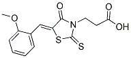 3-[5-(2-METHOXY-BENZYLIDENE)-4-OXO-2-THIOXO-THIAZOLIDIN-3-YL]-PROPIONIC ACID 结构式