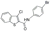 N-(4-BROMOPHENYL)-3-CHLORO-1-BENZOTHIOPHENE-2-CARBOXAMIDE 结构式