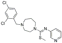 1-METHYL N1-(3-PYRIDYL)-4-(2,4-DICHLOROBENZYL)-1,4-DIAZEPANE-1-CARBOXIMIDOTHIOATE 结构式