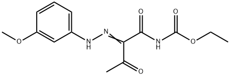 Ethyl N-(2-[2-(3-methoxyphenyl)hydrazono]-3-oxobutanoyl)carbamate 结构式