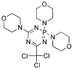 4-[2,4-DIMORPHOLINO-6-(TRICHLOROMETHYL)-1,3,5,2LAMBDA5-TRIAZAPHOSPHININ-2-YL]MORPHOLINE 结构式