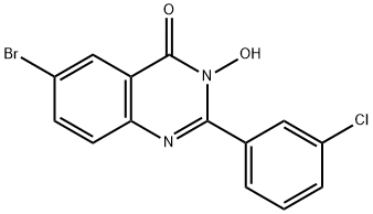 6-BROMO-2-(3-CHLOROPHENYL)-3-HYDROXY-4(3H)-QUINAZOLINONE 结构式