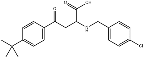 4-[4-(TERT-BUTYL)PHENYL]-2-[(4-CHLOROBENZYL)AMINO]-4-OXOBUTANOIC ACID 结构式
