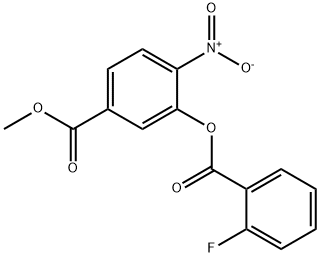 METHYL 3-[(2-FLUOROBENZOYL)OXY]-4-NITROBENZENECARBOXYLATE 结构式