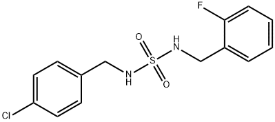 N-(4-CHLOROBENZYL)-N'-(2-FLUOROBENZYL)SULFAMIDE 结构式