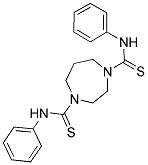 (PHENYLAMINO)(4-((PHENYLAMINO)THIOXOMETHYL)(1,4-DIAZAPERHYDROEPINYL))METHANE-1-THIONE 结构式