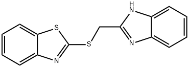 2-[(1H-BENZIMIDAZOL-2-YLMETHYL)THIO]-1,3-BENZOTHIAZOLE 结构式