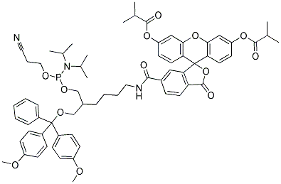 FLUORESCEIN-2-PHOSPHORAMIDITE 结构式