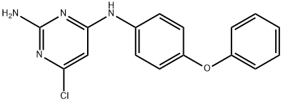 6-CHLORO-N4-(4-PHENOXYPHENYL)-2,4-PYRIMIDINEDIAMINE 结构式