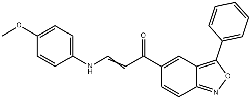3-(4-METHOXYANILINO)-1-(3-PHENYL-2,1-BENZISOXAZOL-5-YL)-2-PROPEN-1-ONE 结构式