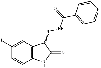 3-(ISONICOTINYLHYDRAZIDYL)-5-IODO-2-OXOINDOLINE 结构式