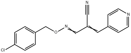 2-(([(4-CHLOROBENZYL)OXY]IMINO)METHYL)-3-(4-PYRIDINYL)ACRYLONITRILE 结构式