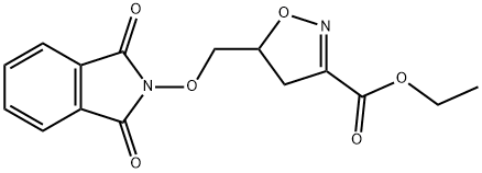 ETHYL 5-([(1,3-DIOXO-1,3-DIHYDRO-2H-ISOINDOL-2-YL)OXY]METHYL)-4,5-DIHYDRO-3-ISOXAZOLECARBOXYLATE 结构式