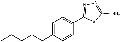 5-(4-戊基苯基)-1,3,4-噻二唑-2-胺 结构式