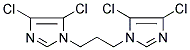 4,5-DICHLORO-1-[3-(4,5-DICHLORO-1H-IMIDAZOL-1-YL)PROPYL]-1H-IMIDAZOLE 结构式