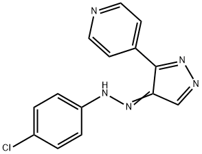 3-(4-PYRIDINYL)-4H-PYRAZOL-4-ONE N-(4-CHLOROPHENYL)HYDRAZONE 结构式