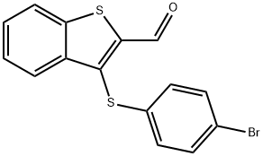 3-((4-溴苯基)硫代)苯并[B]噻吩-2-甲醛 结构式