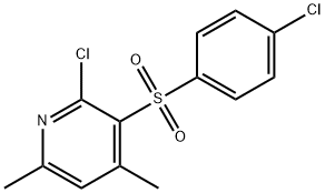 2-Chloro-3-[(4-chlorophenyl)sulfonyl]-4,6-dimethylpyridine 结构式