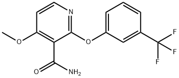 4-METHOXY-2-[3-(TRIFLUOROMETHYL)PHENOXY]NICOTINAMIDE 结构式