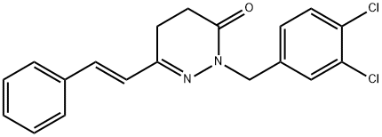 2-(3,4-DICHLOROBENZYL)-6-STYRYL-4,5-DIHYDRO-3(2H)-PYRIDAZINONE 结构式
