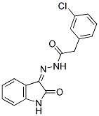 3-(2-(3-CHLOROPHENYL)ACETYLHYDRAZIDYL)-2-OXOINDOLINE 结构式