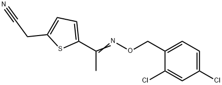 2-(5-([(2,4-DICHLOROBENZYL)OXY]ETHANIMIDOYL)-2-THIENYL)ACETONITRILE 结构式