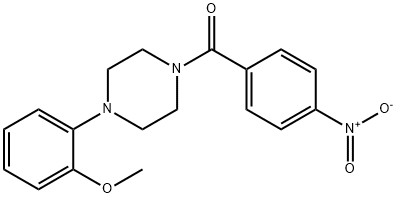 4-(2-METHOXYPHENYL)PIPERAZINYL 4-NITROPHENYL KETONE 结构式