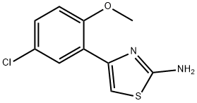 4-(5-CHLORO-2-METHOXY-PHENYL)-THIAZOL-2-YLAMINE 结构式