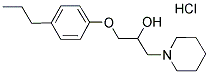 1-PIPERIDIN-1-YL-3-(4-PROPYLPHENOXY)PROPAN-2-OL HYDROCHLORIDE 结构式