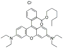 罗丹明B己酸酯高氯酸盐 结构式
