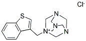 1-(BENZO[B]THIOPHEN-3-YLMETHYL)-3,5,7-TRIAZA-1-AZONIATRICYCLO[3.3.1.1(3,7)]DECANE CHLORIDE 结构式