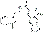 N-(2-INDOL-3-YLETHYL)-3-(6-NITROBENZO[3,4-D]1,3-DIOXOLAN-5-YL)PROP-2-ENAMIDE 结构式